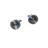 Boat Anchor Enamel Cufflinks